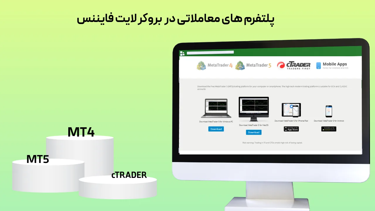 پلتفرم های معاملاتی در  بروکر لایت فایننس