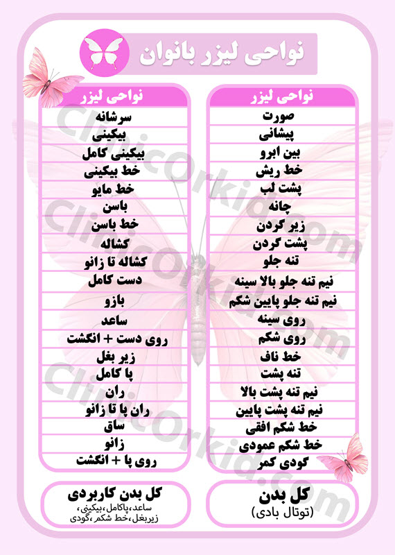 بهترین مرکز لیزر موهای زائد در پونک | کلینیک ارکید