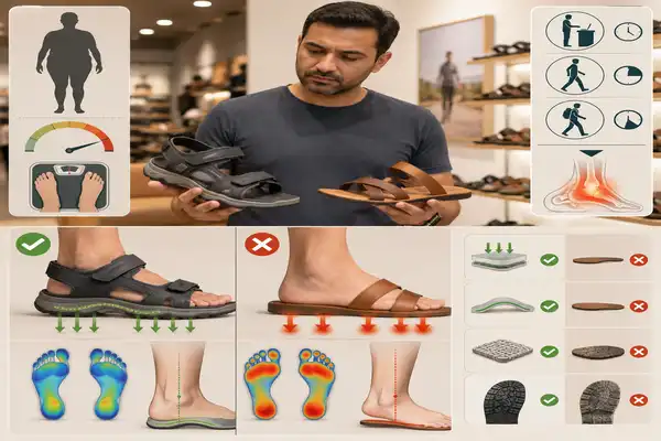 نادیده گرفتن وزن بدن و میزان استفاده روزانه: یکی از اشتباهات رایج در خرید صندل