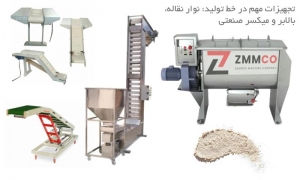 تجهیزات مهم در خط تولید: نوار نقاله، بالابر و میکسر صنعتی