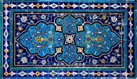 کاشی کاری سنتی نقوش اسلیمی طرح فرش